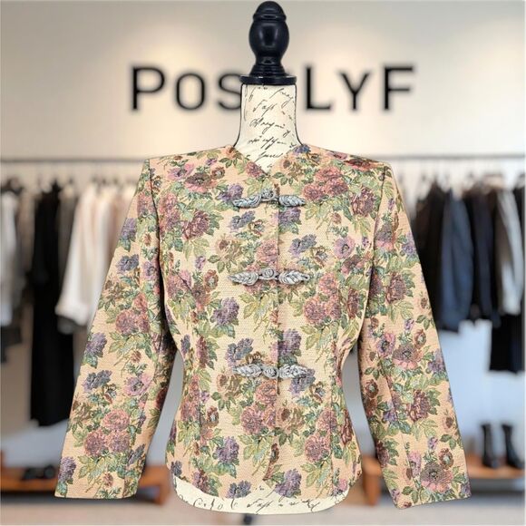 Vintage Doncaster Jacket Floral Print Women's Blazer - Picture 2 of 12